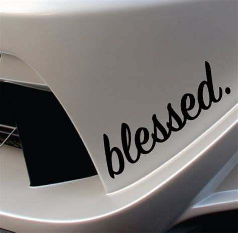 Blessed Bumper Sticker Vinyl Decal Religious Sticker Car Truck - Etsy