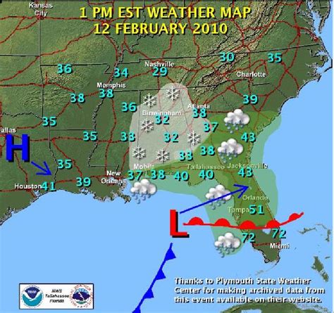 Florida Weather Forecast Map - State Map