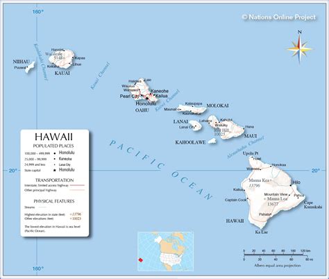 Map of the State of Hawaii, USA - Nations Online Project