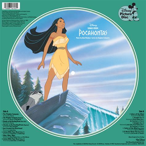 Songs from Pocahontas 12" Picture Disc – Various | Shop the Disney ...