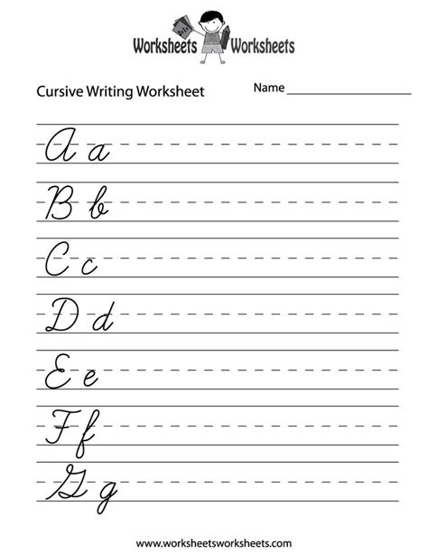 Cursive Writing Worksheets Pdf