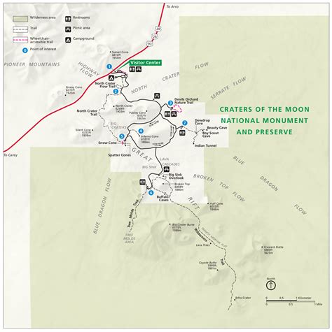 Craters of the Moon Maps | NPMaps.com - just free maps, period.