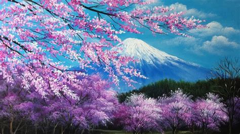 Pin by nelsonharris on art lessons | Cherry blossom painting, Cherry ...