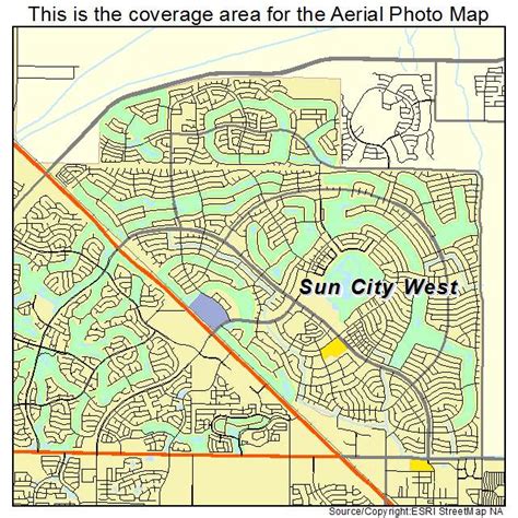 Aerial Photography Map of Sun City West, AZ Arizona