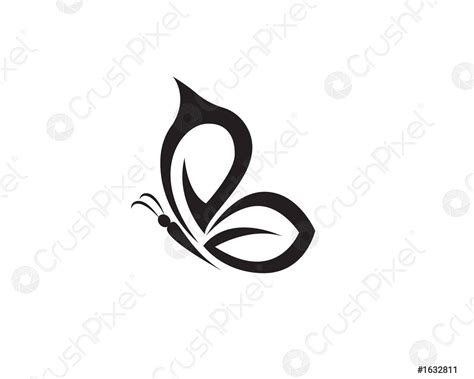 Mariposa conceptual simple, colorido icono logo - vector de stock ...