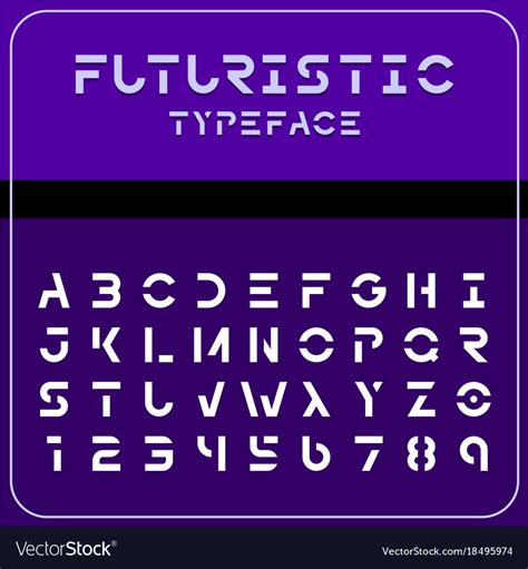 Modern futuristic sci-fi font future space text Vector Image