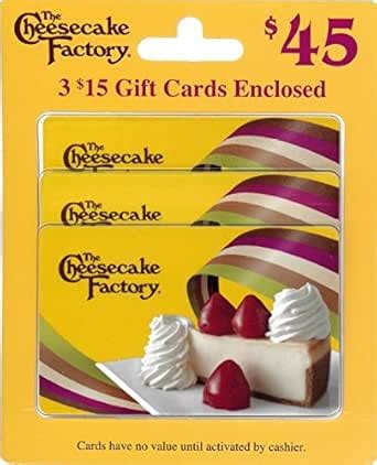 Amazon.com: The Cheesecake Factory Gift Cards, Multipack of 3 - $15 ...