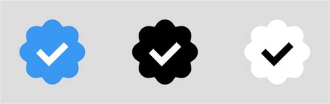 Social media account verification icons. Verified badge profile set ...