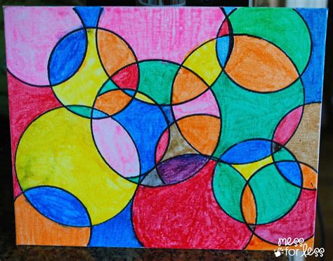 Watercolor Circle Art - Mess for Less