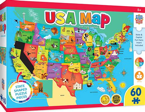 Educational USA Map 60 Piece Jigsaw Puzzle 705988118159 | eBay