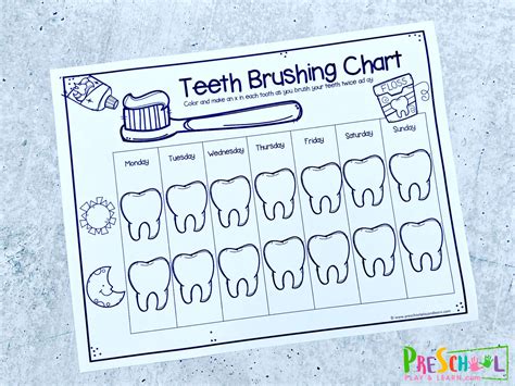 Kindergarten 26+ Tooth Color Chart Printable & Printables - Education ...