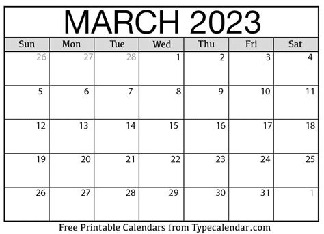 march 2023 calendar free printable calendar - march 2023 fillable ...