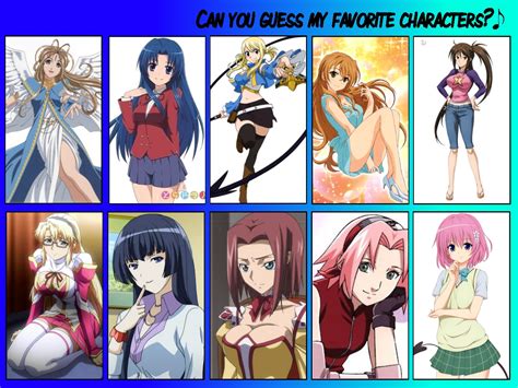 My Top Ten Favorite Female Anime Characters by zeaespon on DeviantArt