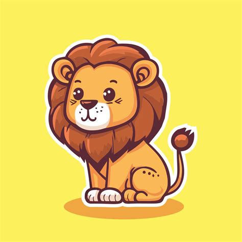 Simple Cute Lion Drawing