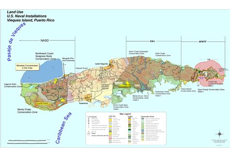 U.S. Naval Installations Map, Vieques Island, Puerto Rico