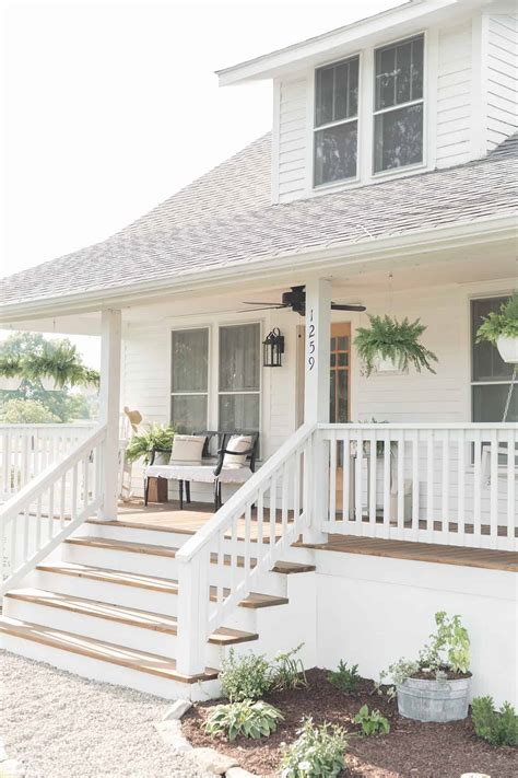 Farmhouse Porch Curb Appeal Makeover Reveal - Farmhouse on Boone