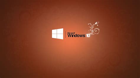 HD wallpaper: Microsoft Windows 10 logo, orange background | Wallpaper ...