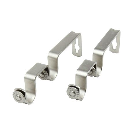 Rod Desyne Double Rod Wall Bracket in Satin Nickel (Set of 2)-1913-015 ...