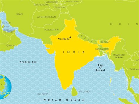 India Physical Map For Kids | lasegnaleticamaruca.it