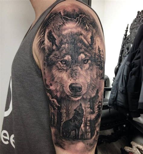 24 Cool Wolf Tattoo Ideas For Shoulder | PetPress | Wolf tattoos men ...