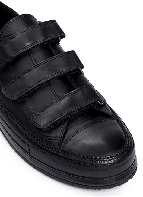 Ann Demeulemeester Velcro Strap Leather Sneakers in Black for Men - Lyst