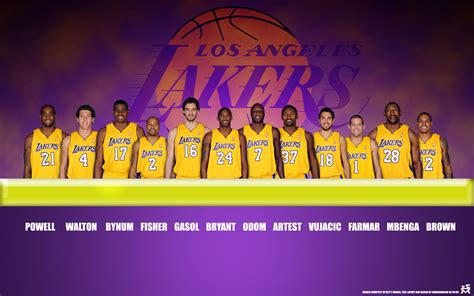 la lakers 2010 roster widescreen photo