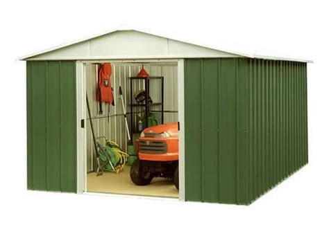 10 x 8 Yardmaster 108GEYZ Apex Metal Garden Shed - What Shed