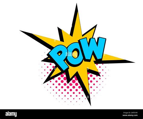 Pow speech bubble pop art comic text Stock Vector Image & Art - Alamy