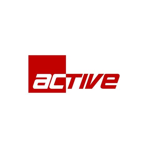 Active brand logo with red square. 19599185 Vector Art at Vecteezy