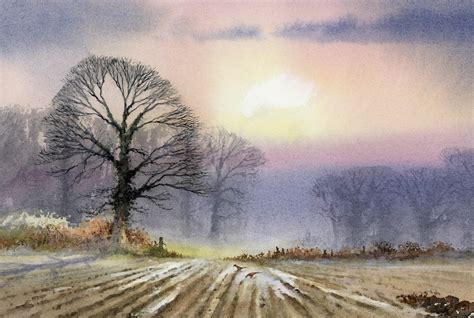 DavidBellamyArt: Painting winter trees in watercolour