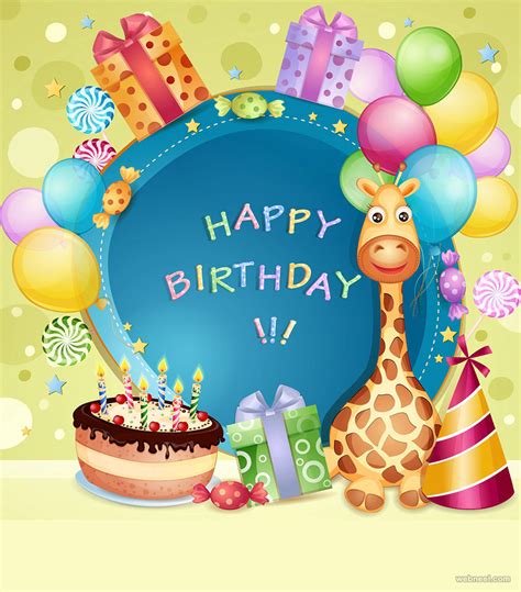 50 Beautiful Happy Birthday Greetings card design examples