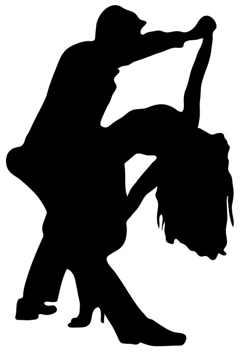 Romantic Dancers Silhouette PNG Transparent Clip Art Image | Gallery ...