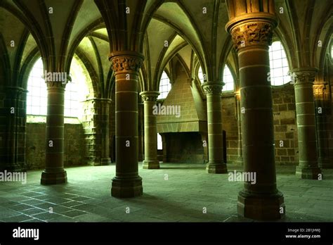 Mont saint michel abbey interior hi-res stock photography and images ...