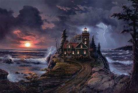 Online crop | HD wallpaper: Artistic, Haunted Lighthouse | Wallpaper Flare