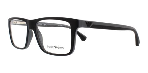 EMPORIO ARMANI Eyeglasses EA3034 5229 Black Rubber Grey 55MM - Walmart.com