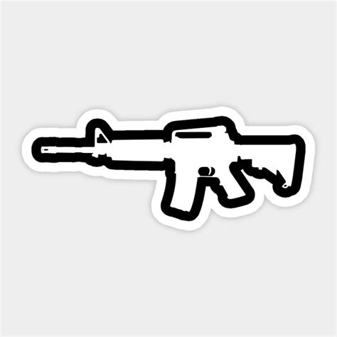 AR-15 Rifle Silhouette - Ar 15 - Sticker | TeePublic