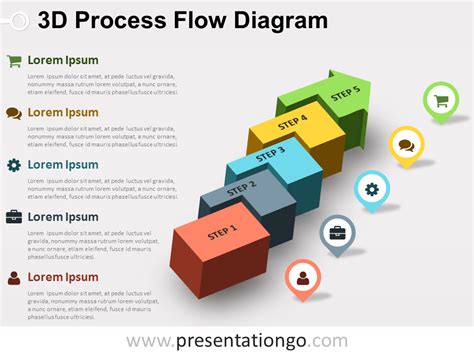 3D Process Flow PowerPoint Diagram - PresentationGO.com