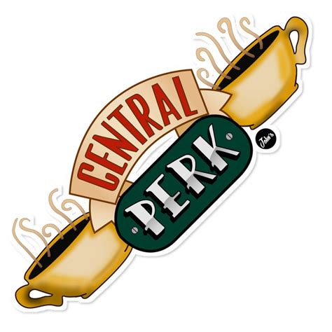 Central Perk Sticker Wall Decal Paper | Friends central perk, Sticker ...