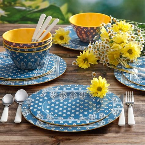 Laguna Gallery Odessa 12-Piece Melamine Dinnerware Set - Walmart.com ...