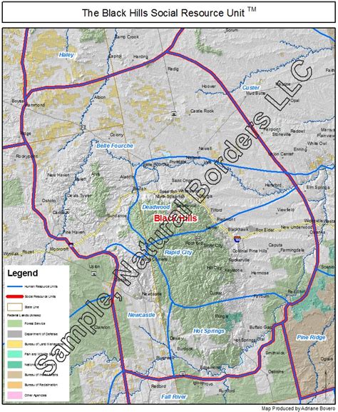 Black Hills map - Social Resource Units of the Western USA