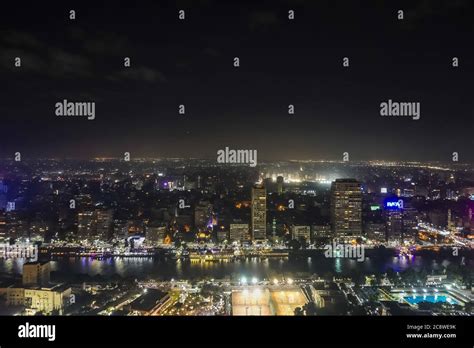 Cairo, Egypt The skyline at night. | usage worldwide Stock Photo - Alamy