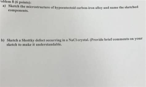 Solved Sketch the microstructure of hypoeutectoid | Chegg.com