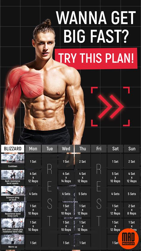 Muscle building workout plan for men. Get yours!