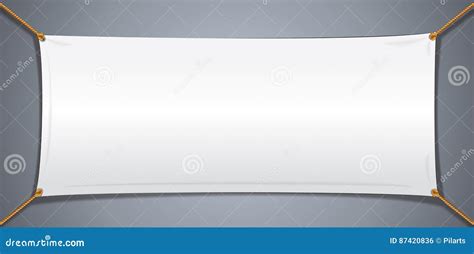 White Textile Cotton Banner Stock Vector - Illustration of clear ...