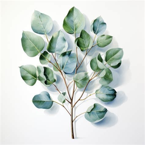 Premium AI Image | Eucalyptus watercolor border isolated