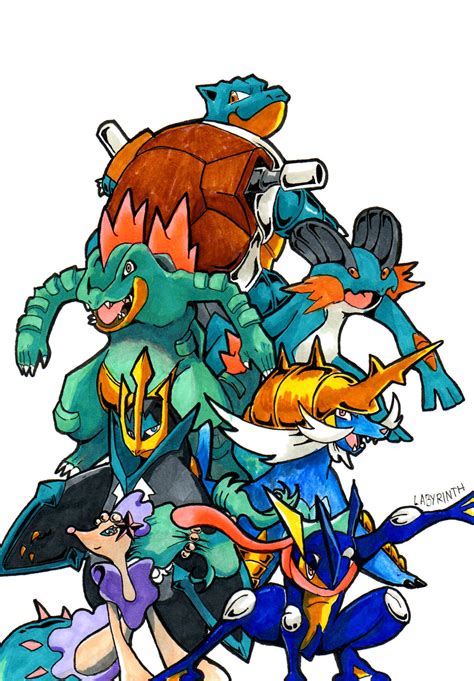 All Water Starters Pokemon by Arelle28 on DeviantArt