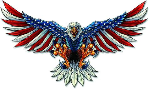 Amazon.com: EZ CUT PRO American Bald Eagle Flag Decal Sticker 3M USA ...