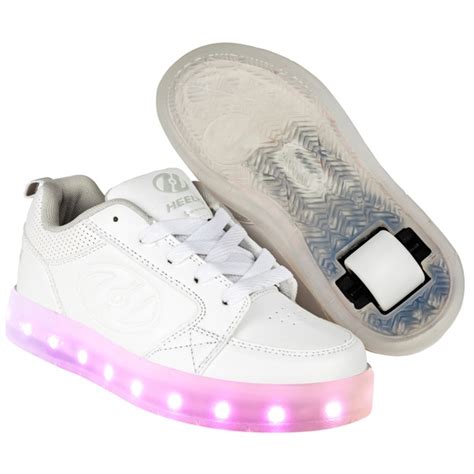 Heelys Premium Lights Lo Triple White UK 1 - UK Size 1 UK