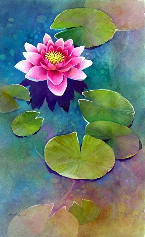 40 Peaceful Lotus Flower Painting Ideas - Bored Art