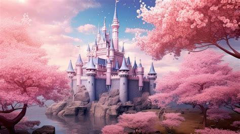 Pink princess castle background 27957245 Stock Photo at Vecteezy